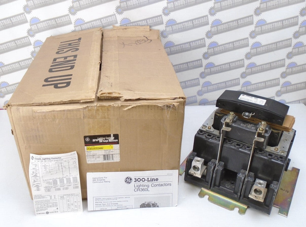 GE - CR360L60202AAAZ - Lighting Contactor 2-Pole, 200A, 120V Coil - (NEW in BOX)