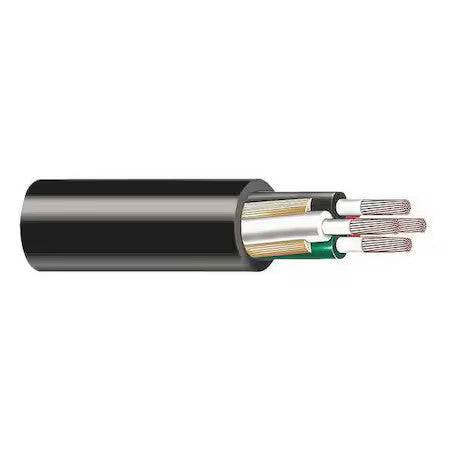 Carol 16064.35.01 Portable Cord, Soow, 8 Awg, 4 C, Black, Epdm Rubber,