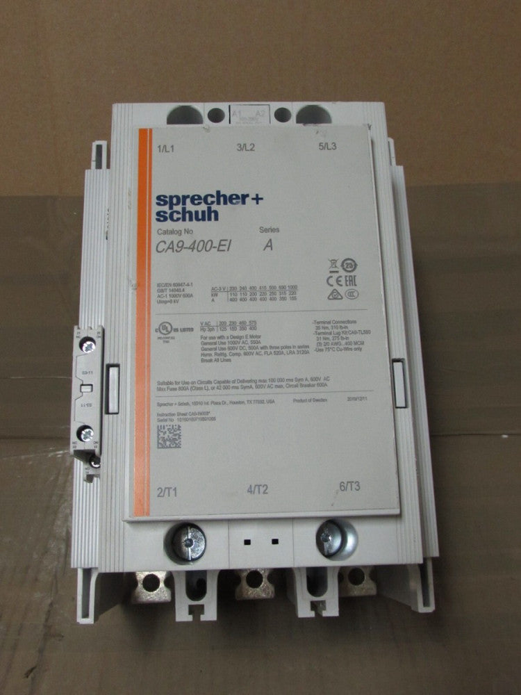 SPRECHER SCHUH, CA9-400-EI, SER:A CONTACTOR, 1000V/600A/3P, N/NIB! MAKE OFFER!!