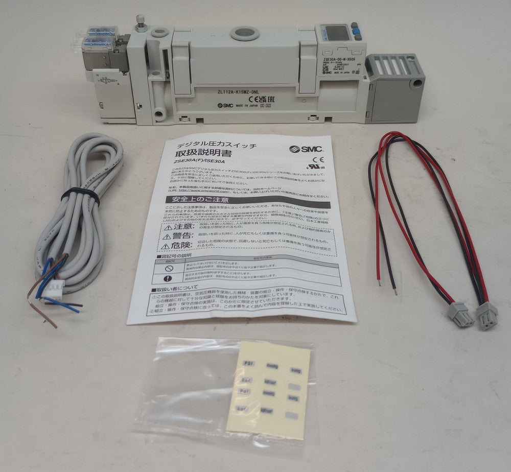 SMC ZL112A-K15MZ-DNL Multistage Ejector 6mm Supply 12mm Vacuum 24VDC