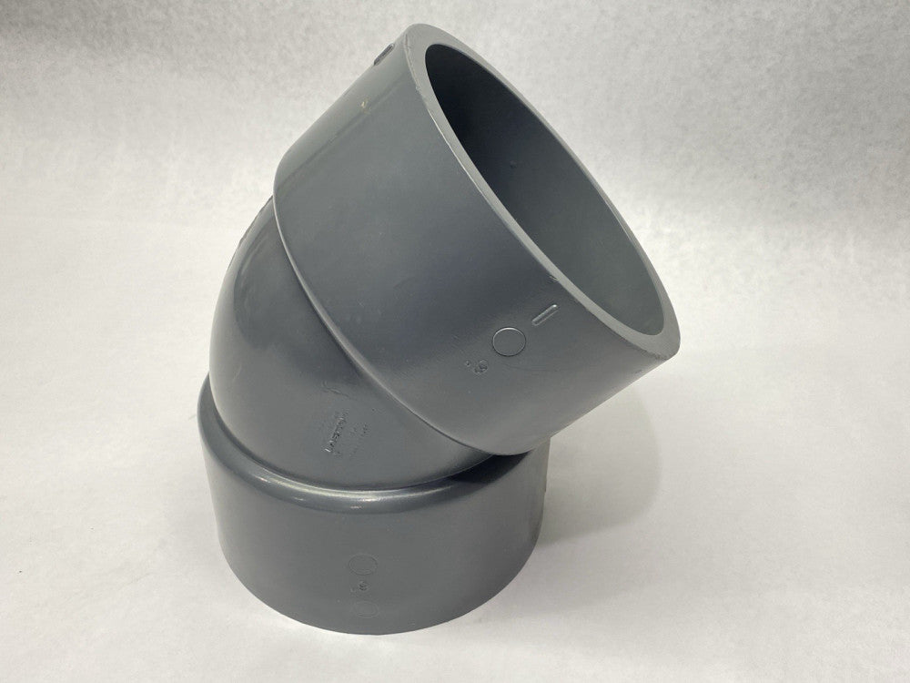 LASCO 817-060 Schedule 80 PVC 45 Degree Elbow 6" Socket x Socket