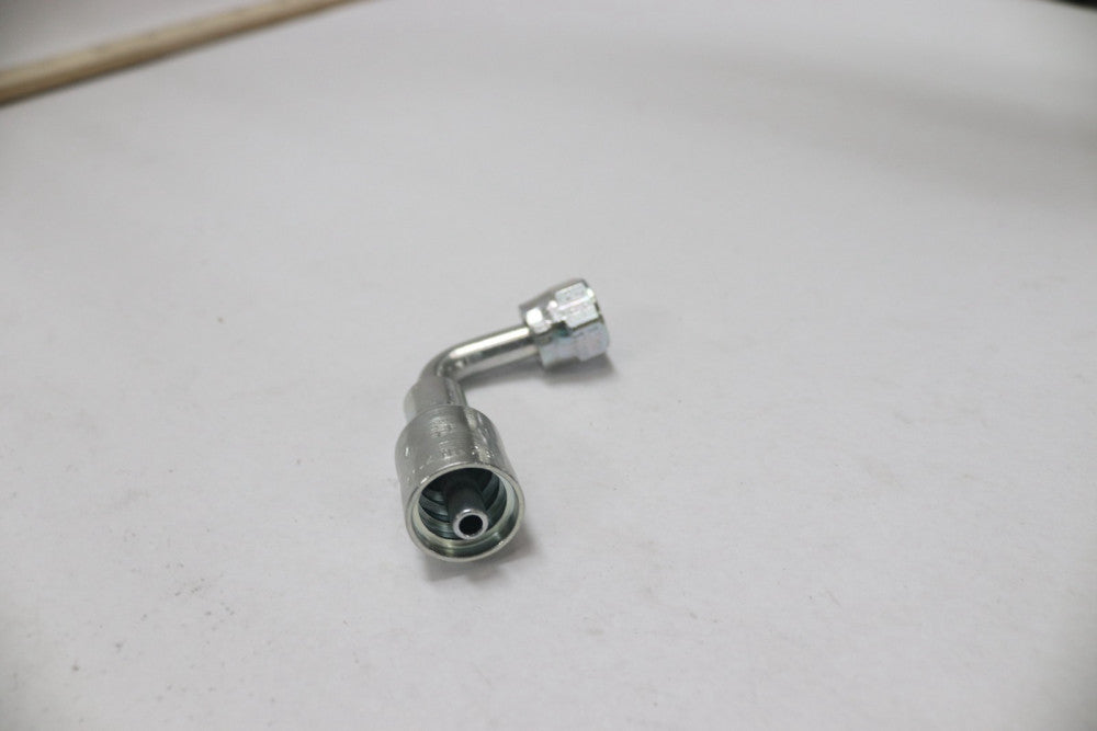 Parker 90-Deg Elbow Hydraulic Hose Fitting  Stainless Steel 5/8" x 3/4" Hose