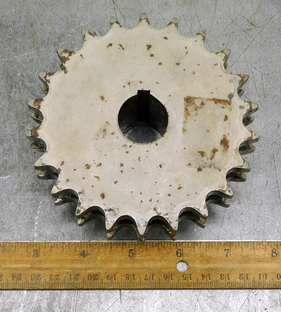 Martin D50B22H Double Roller Chain Sprocket #50 22 Teeth 1" Bore Keyed