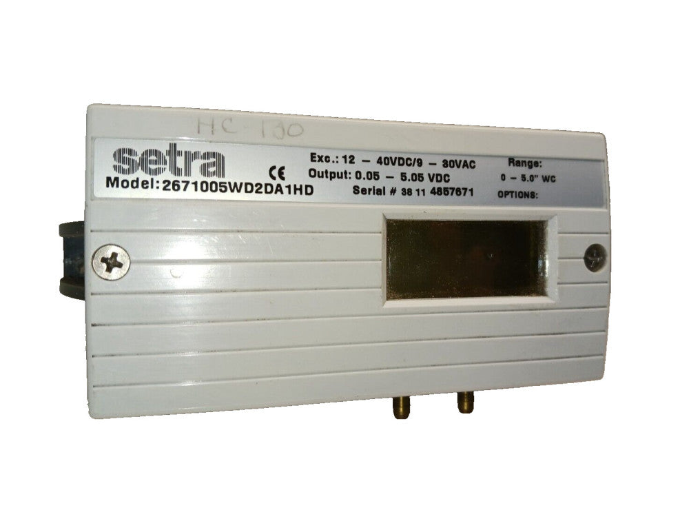 SETRA 2671005WD2DA1HD PRESSURE TRANSDUCER 0-5.0" WC