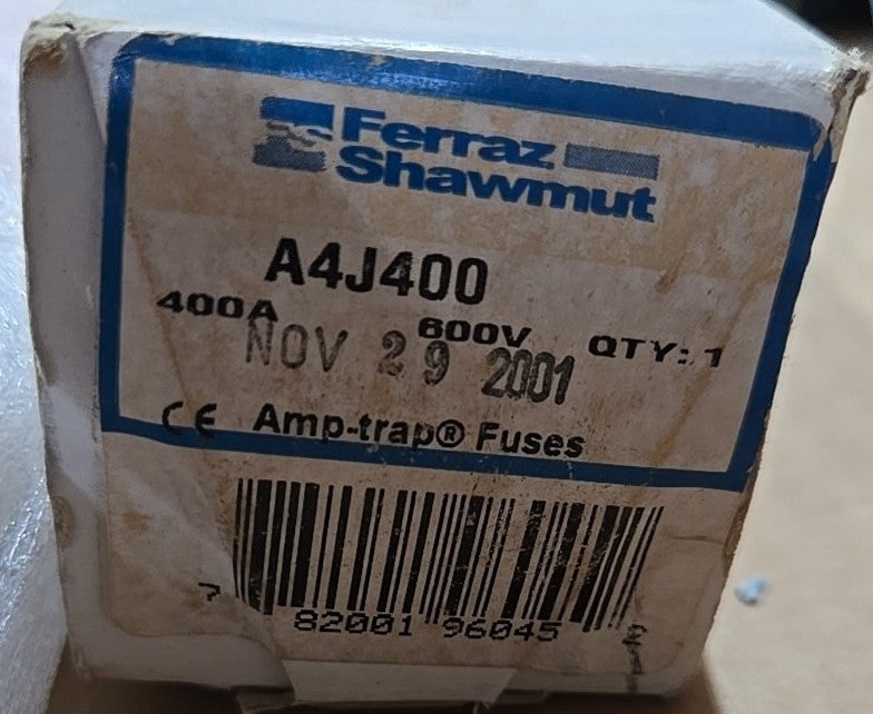 Ferraz Shawmut A4J400 Amptrap Fuse 400AMP 600VAC.