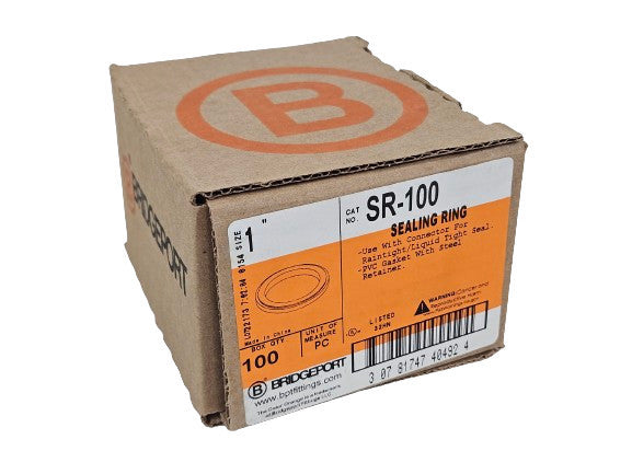 (100) Bridgeport SR-100 1" Nema 3R EMT Gasket Sealing Ring Sacramento