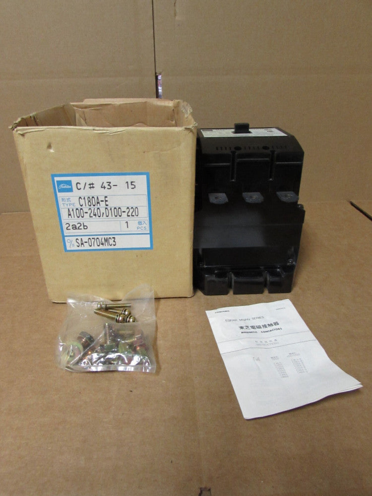 TOSHIBA C180A-E, 100-220/100-240VDC 180A MAGNETIC CONTACTOR, NIB! MAKE OFFER!!