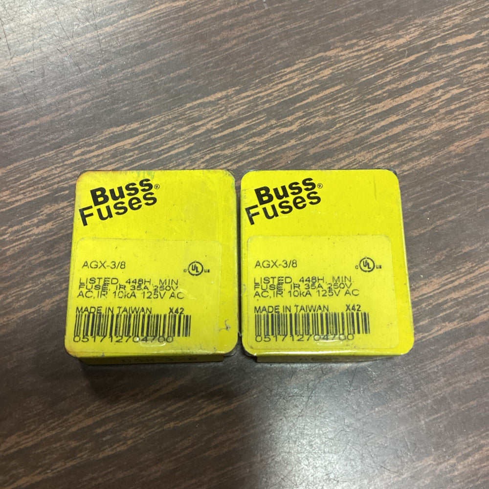 BUSS FUSES AGX 3/8 LOT OF 9