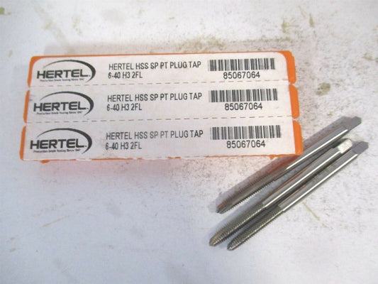 (K0011182AS) #6-40 UNF 2 Flute Bright Finish HSS RH Spiral Point Tap - Qty 3