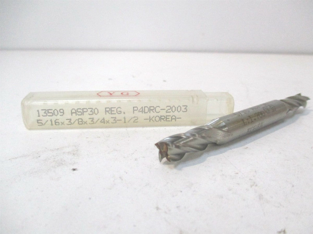 YG-1 (13509) 5/16" x 3/8" x 3/4" x 3-1/2" OAL HSS DE 4-Flute Square End Mill 