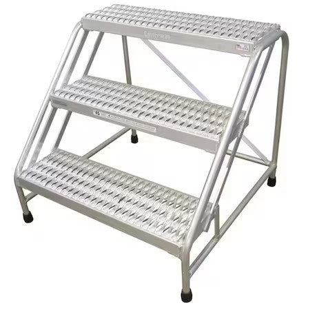 Cotterman 1803N3232a3e10b1c50p6 Stationary Step, 3 Steps, 500 Lb Load Capacity,