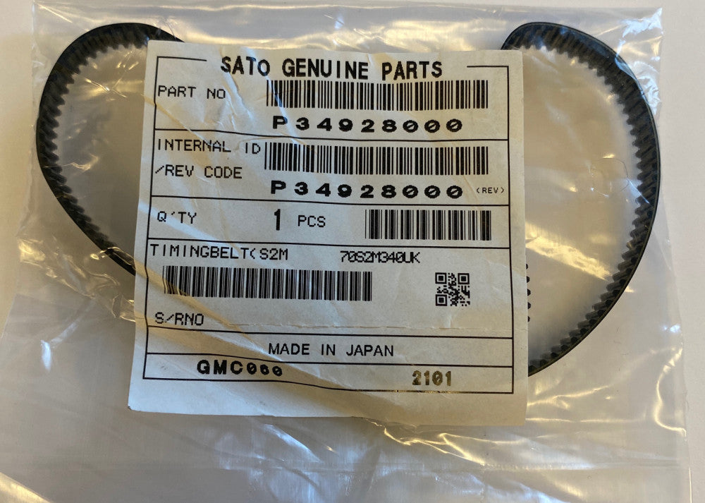 Sato P34928000 Timing Belt 340 mm Gear Box for S84/S86NX & S84/S86 