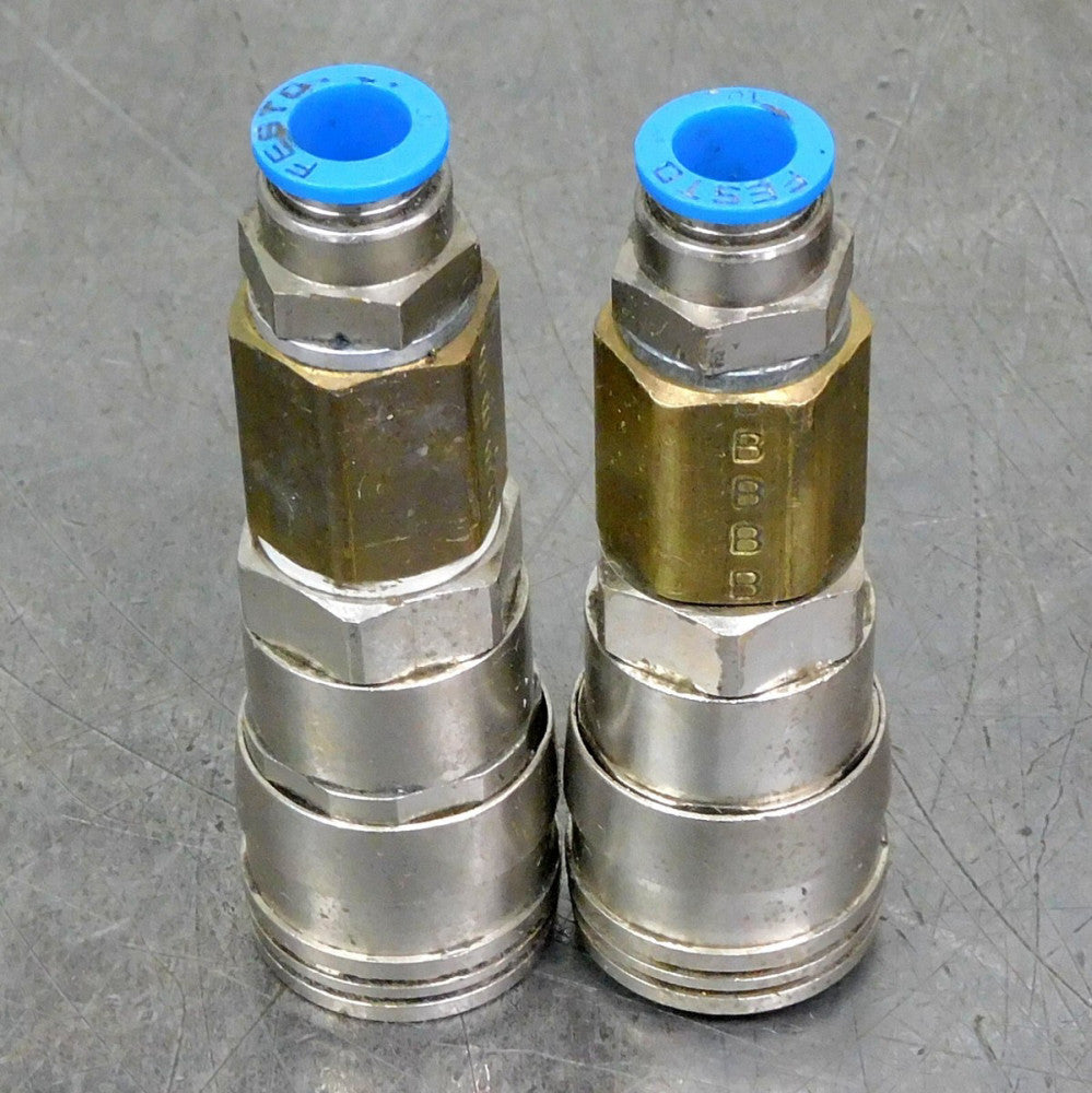 Festo Quick Connect QS-G1 Pneumatic Push Connect Fitting 1/2 in. DIA Lot of (2)