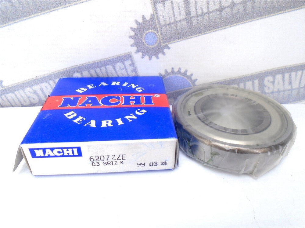 Nachi - 6207ZZE C3 - 35x72x17 - SHIELDED Japan Ball Bearing Rolling (NEW in BOX)