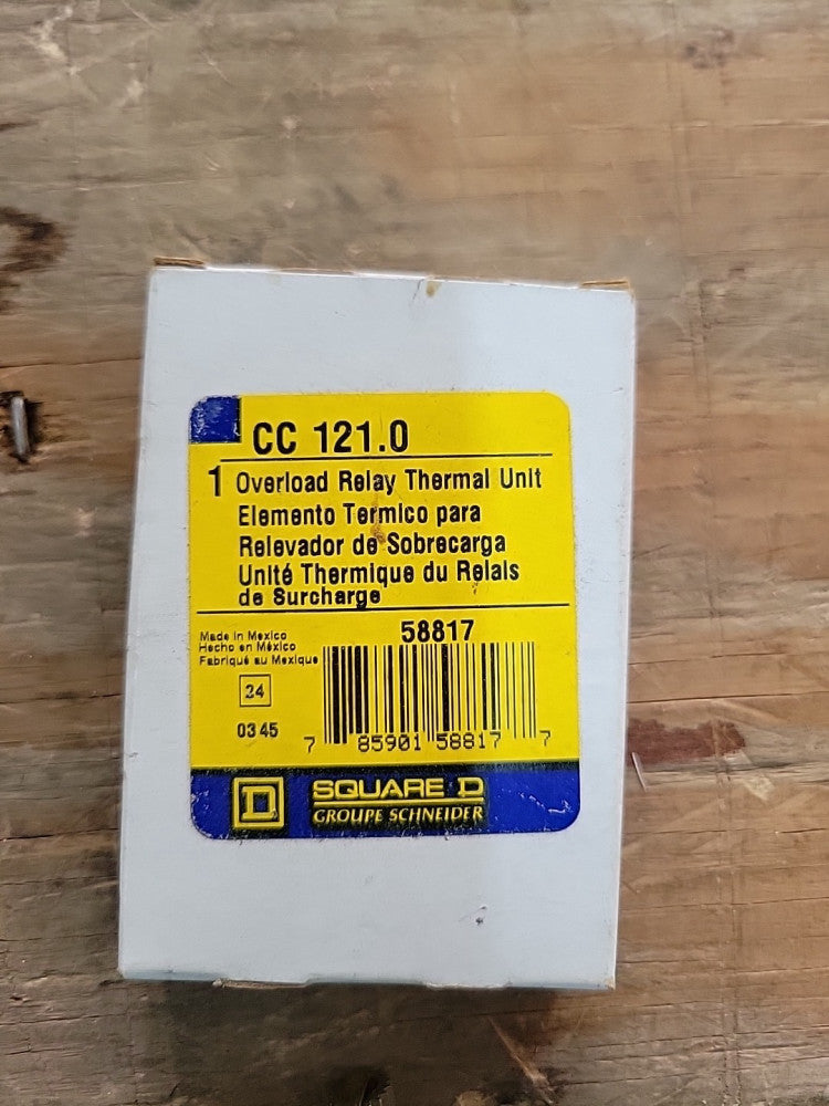 New Old Stock! Square D Overload Heater Thermal Unit CC121.0