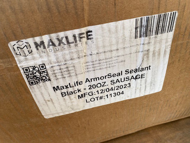 (20 PACK) Maxlife ArmorSeal Sealant / Black - 20 oz Sausage