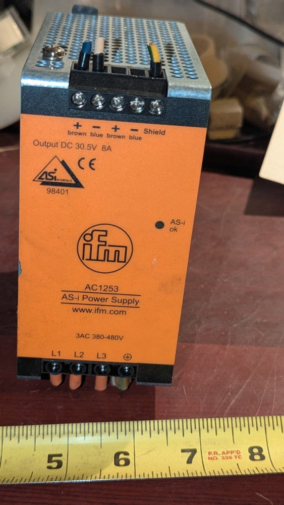 IFM AS-i Power Supply AC1253 Input: 3AC 380-480 V 0.9 A