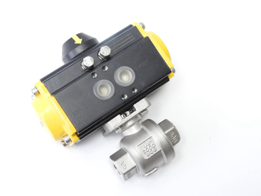 Sharpe SPN II 050 DA Rack and Pinion Pneumatic Actuator And Valve 1/4" NPT Ball 