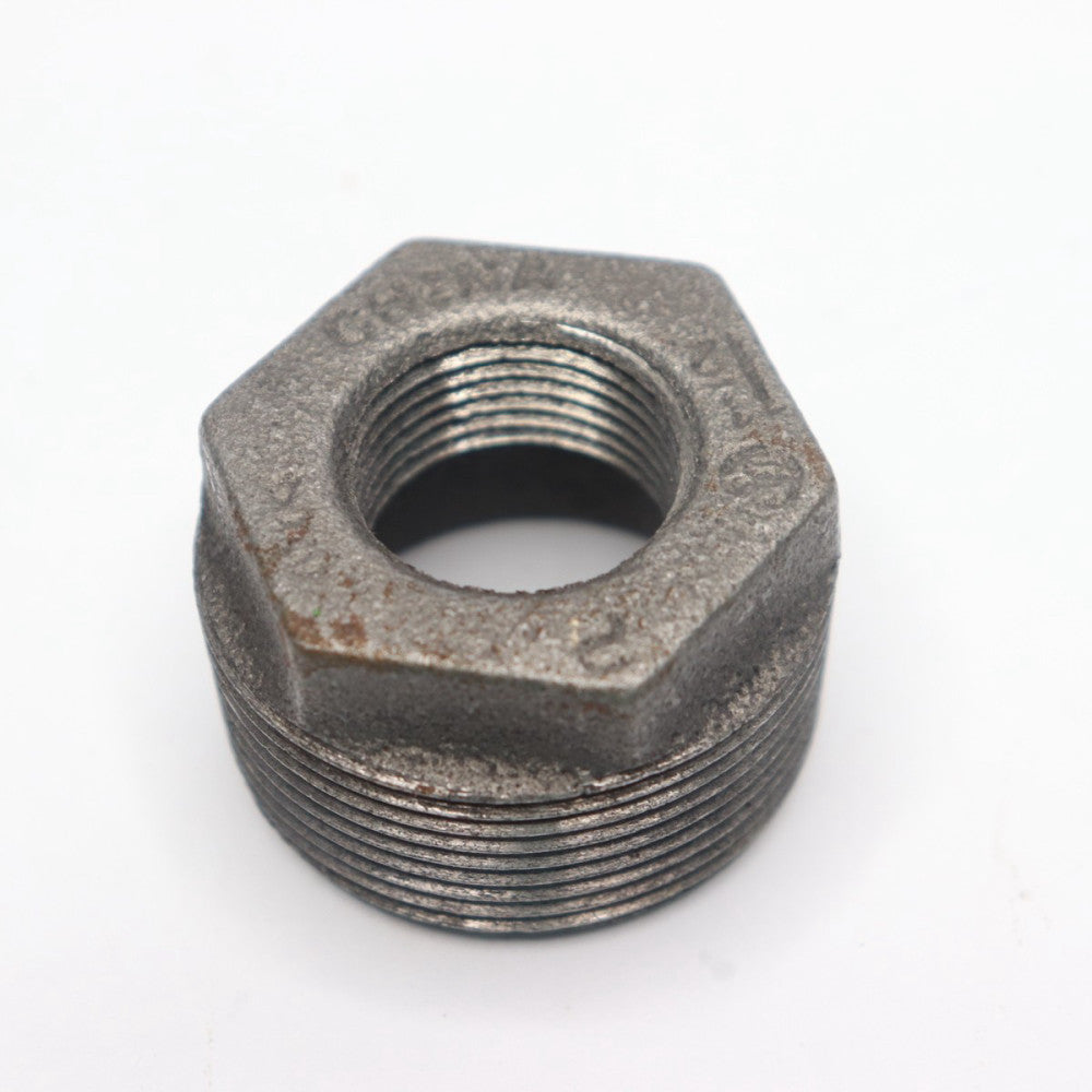 Hex Bushing Galvanized Malleable Iron 1-1/2" x 3/4"