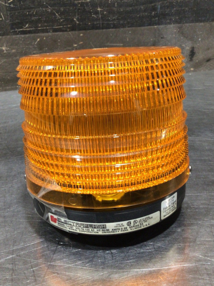 Federal Signal 141ST Ser A3 ElectraFlash Strobe Light Orange 24VDC