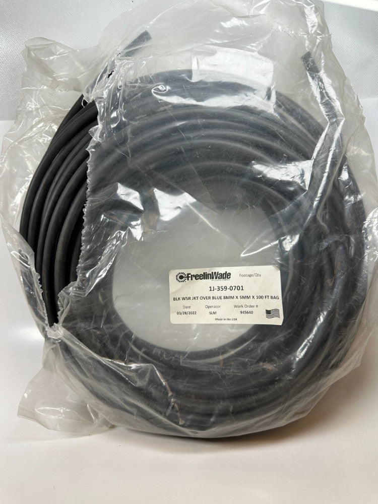 FreelinWade 1J-359-0701 Black WSR Jacket Over Blue 8mm x 5mm x 100ft - New