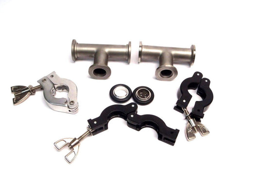 2x 1/2" Metal Tee 3" w/ 3x Tri Clamps