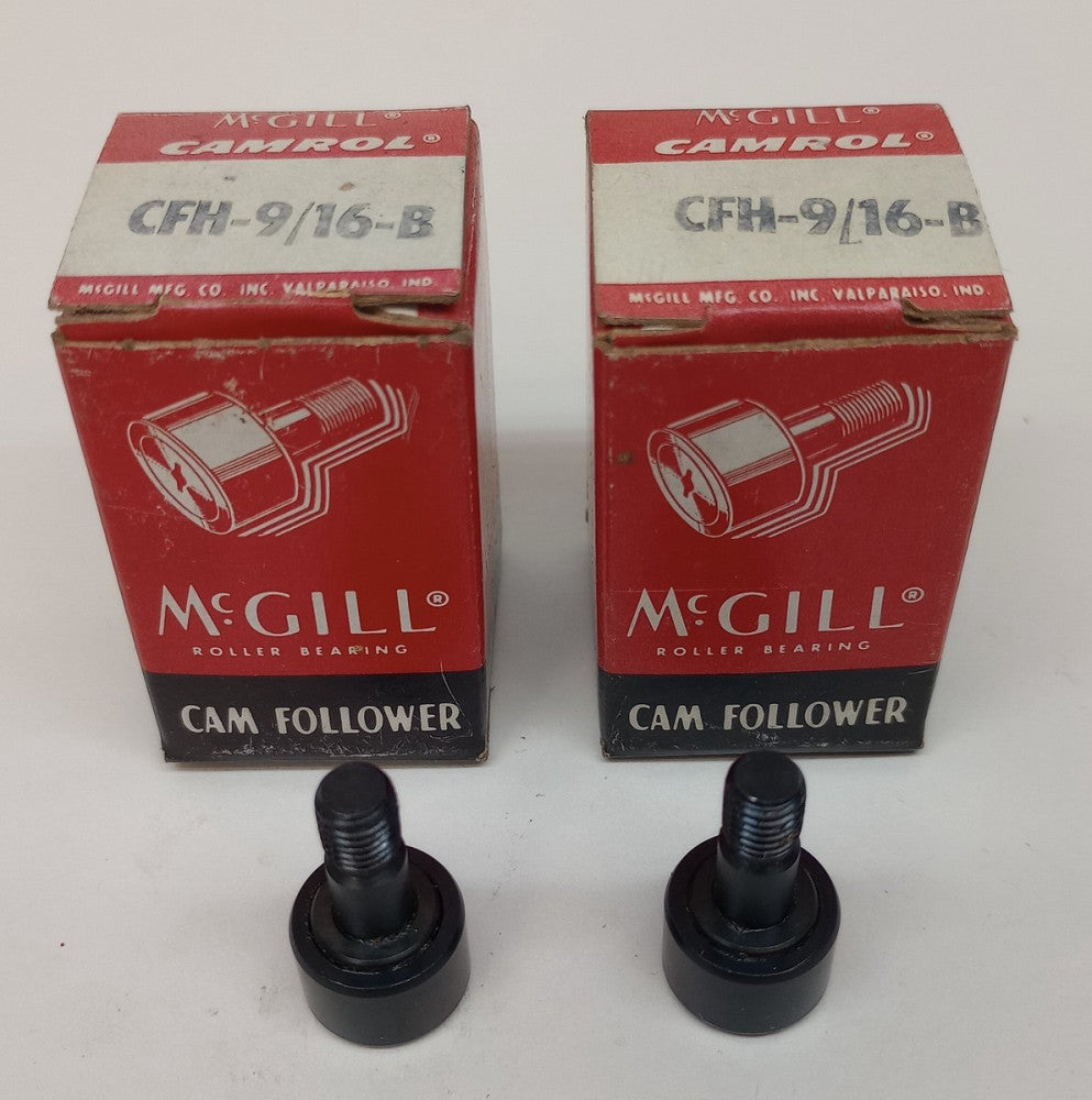 McGill CFH-9/16-B Cam Follower 9/16" Roller OD 3/8" Roller W (Pack of 2)