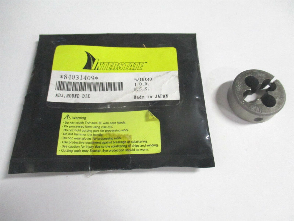 (315-1137) 5/16-40 UNS 1" High Speed Steel RH Round Adjustable Die
