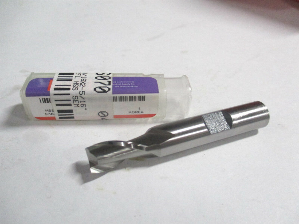 (E1030020) 5/16" x 9/16" x 3/8" x 2-5/16" OAL 2 Flute HSS Square End Mill 