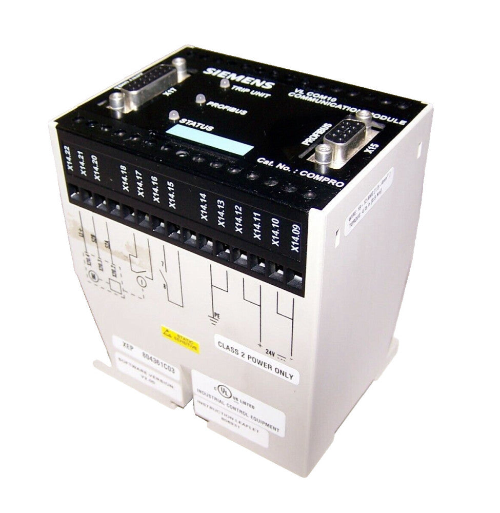 SIEMENS VL COM10 COMMUNICATION MODULE WIRE 16-12 AWG MODEL COMPRO