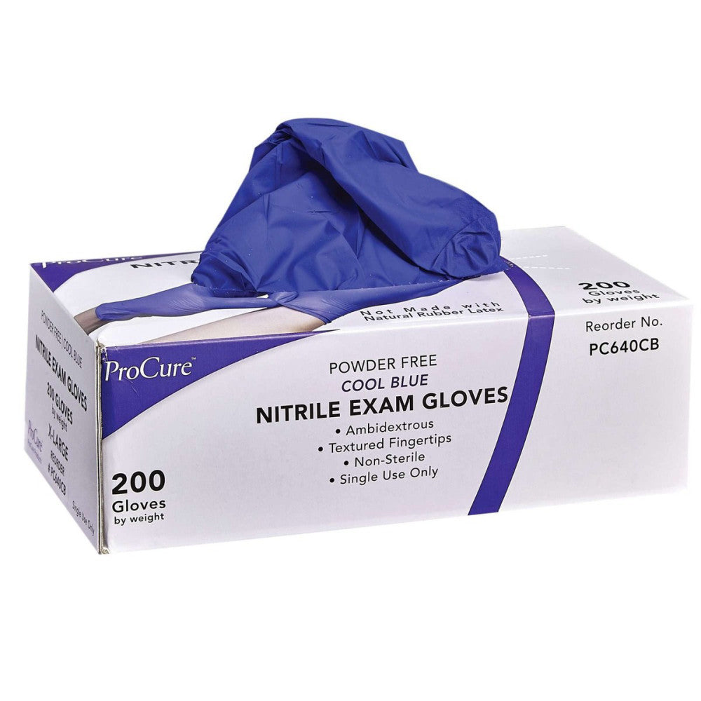 [200 Count Disposable Nitrile Gloves Medium - Powder Free, Rubber Latex Free,...