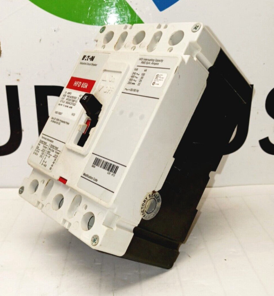 Eaton 15 Circuit Breaker 600 VAC / 250 VDC 3 Pole  HFD3015BP10