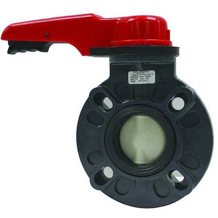 Asahi 173730040 Butterfly Valve,4" Pipe Size,Pvc