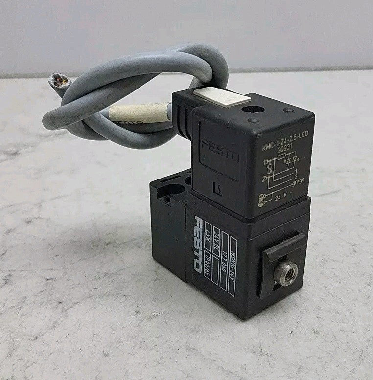 Festo KMC-1-24-2,5-LED Connecting Cable w/ MSN1G-24V Solenoid Coil 24 Vdc
