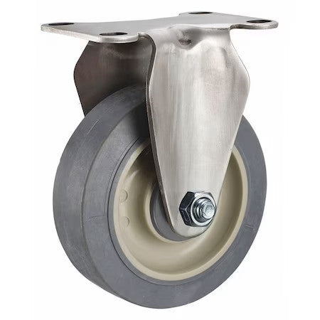 Zoro Select P12rx-Rp040b-12-001 Rigid Plate Caster,Tpr,4 In.,300 Lb.