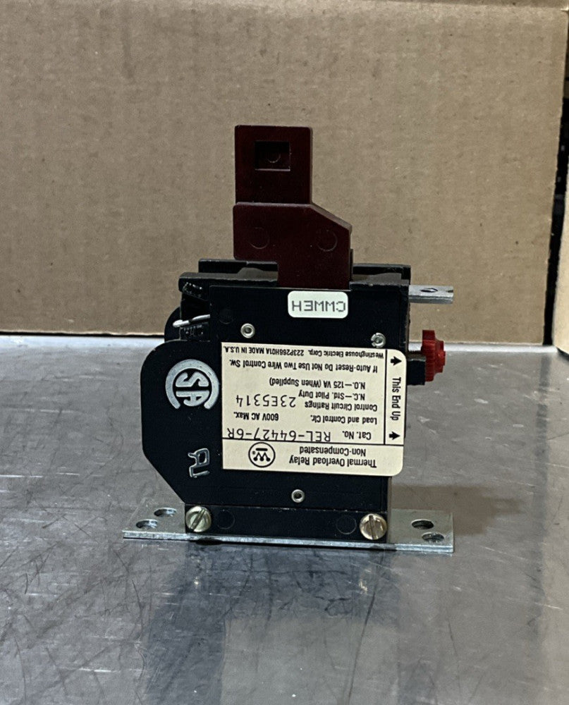 Westinghouse REL-64427-6R Thermal Overload Relay 600VAC 125VA 