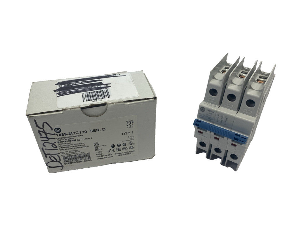 Allen Bradley 1489-M3C130 Ser. D Miniature Circuit Breaker 13A 3P Trip C
