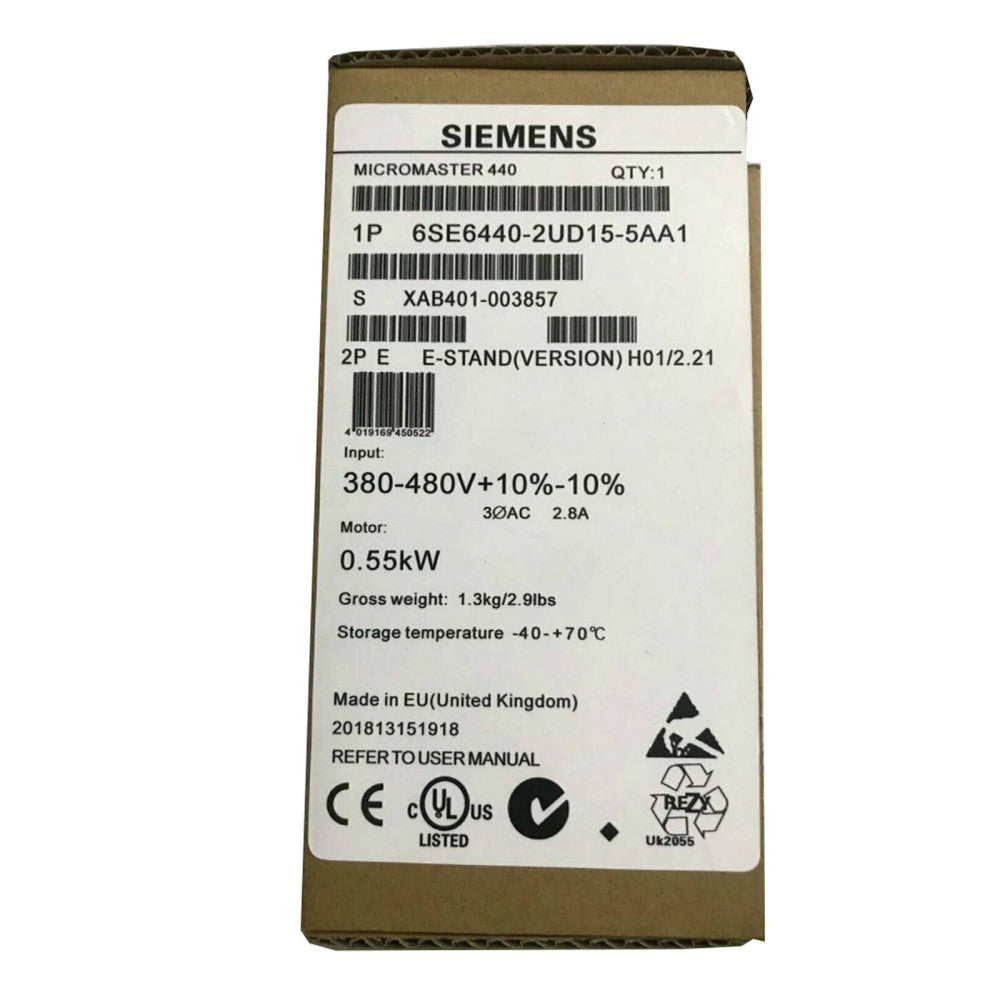 New In Box SIEMENS 6SE6440-2UD15-5AA1 M440 0.55KW AC Drive Inverter