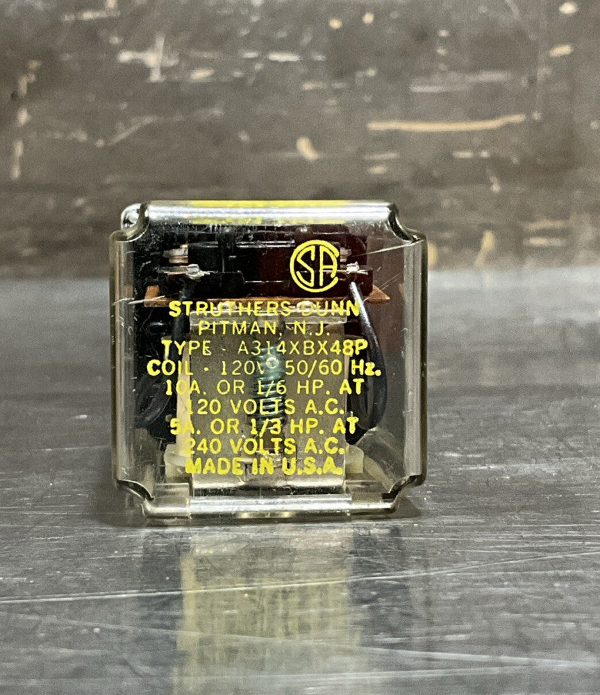 Struthers Dunn A314XBX48P  50/60hz 8 pin Relay Nos Surplus