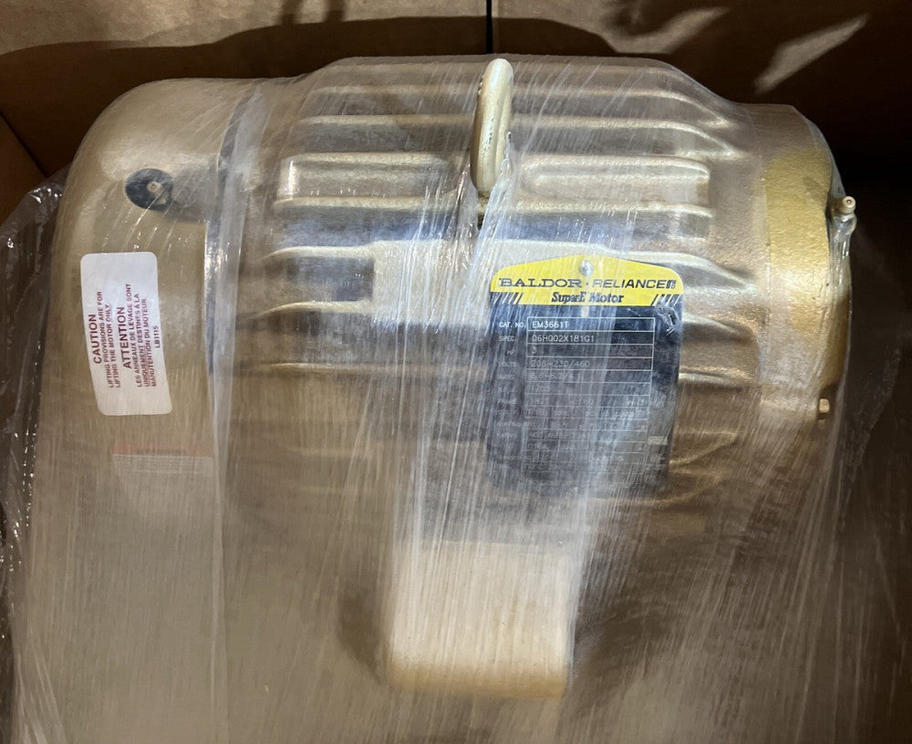 Baldor EM3661T 3HP 208-230/460V 8.6-8.2/4.1AMPS 1755RPM 60HZ 3PH Nos Surplus