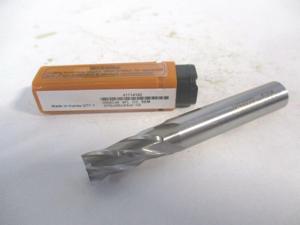 (E2039020) 5/16" x 3/4" x 3/8" x 2-1/2" OAL 4 Flute Cobalt Square End Mill 