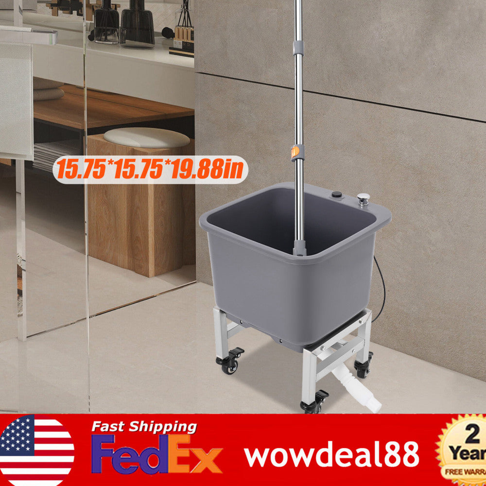 Portable Floor Mop Sink Large Capacity Mop Bucket Freestanding Utility Mop Sink
