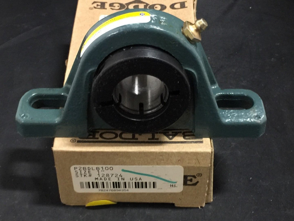 NEW Dodge P2B-DLB-100 Pillow Block Bearing 2-Bolt Base 1" Bore PN# 128724 