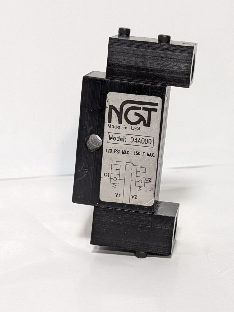 NGT D4A000 Dual Pilot Operated Check Valve, 1/4" NPTF, 120psi Max
