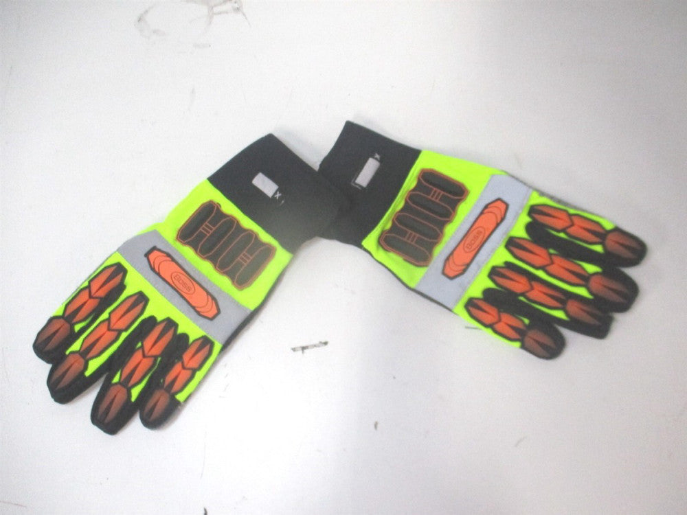 BOSS IMPACT (1JM600) XL High-Vis with Synthetic Leather Padded Work Gloves 