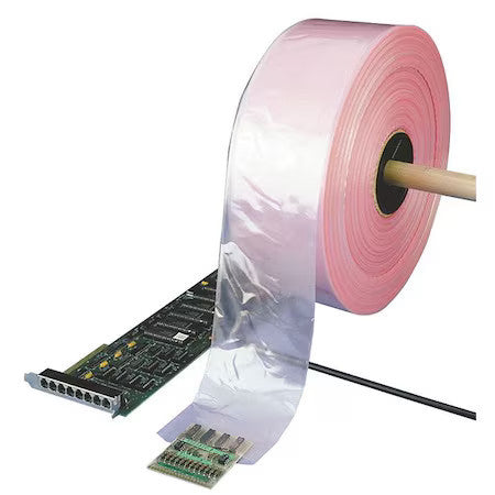 Zoro Select 5Cyk3 Poly Tubing, 10" X 2150 Ft., 2 Mil, Pink, None