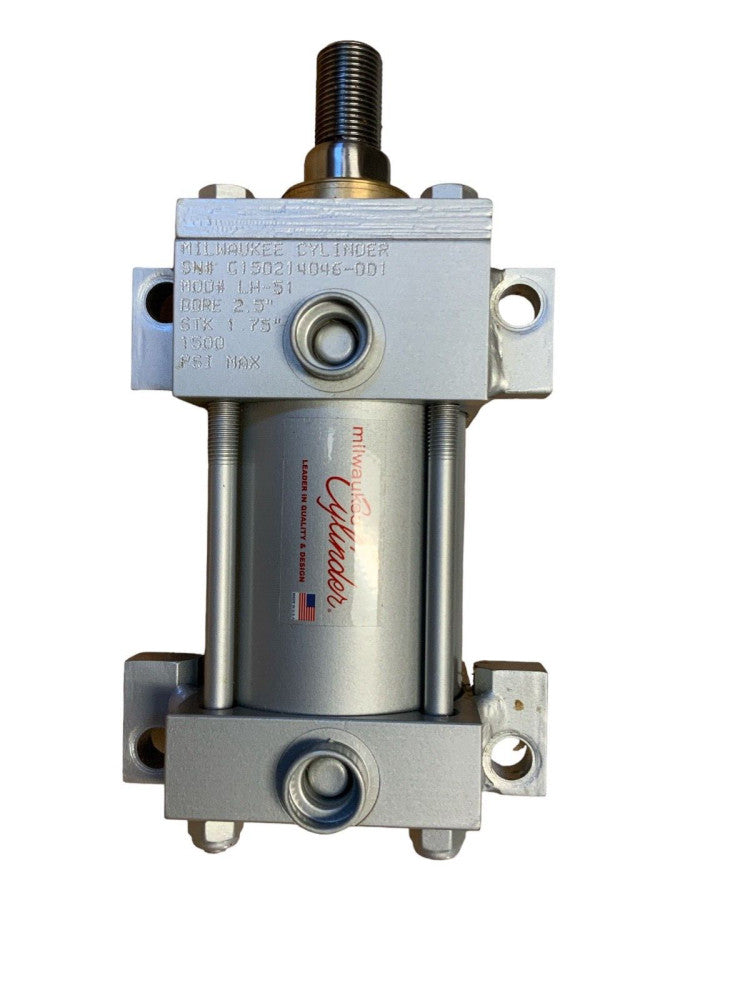 MILWAUKEE CYLINDER MOD# LH-51, BORE 2.5”, STK 1.75”, 1500 PSI MAX
