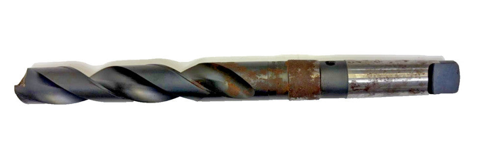 B.S. #4 MORSE TAPEER SHANK DRILL BIT, SPIRAL 2 FLUTE, OAL 13-1/4"