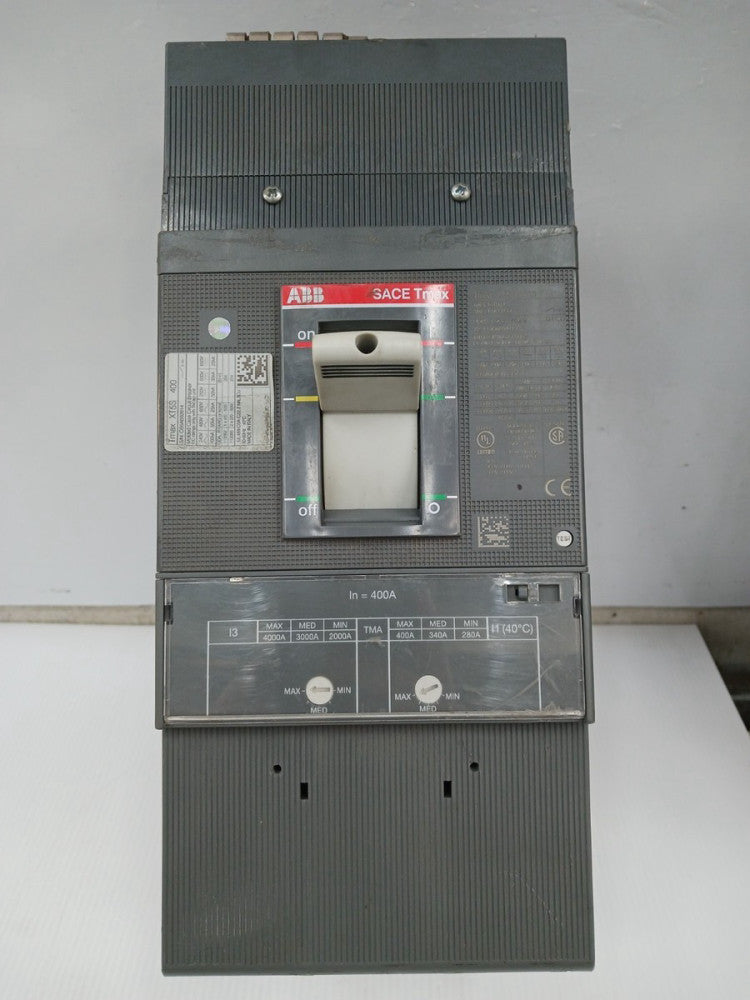 ABB SACE Tmax 400 Amp Molded Case Circuit Breaker 3 Pole 600V XT5NU340ABYN000XXX