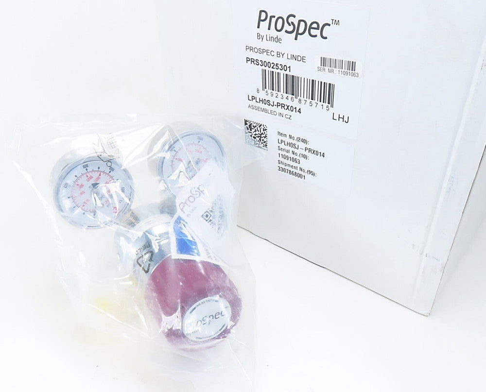 Linde PRS30025301 Praxair ProSpec LPLH0SJ-PRX014 Dual Gauge Regulator NEW IN BOX